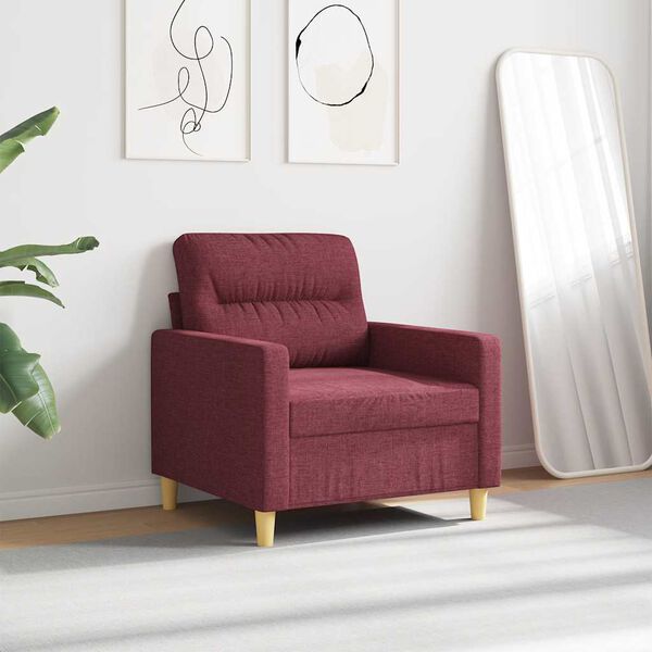 vidaXL Sofa Chair Wine red Fabric (100% polyester), metal, textilene