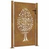 vidaXL Garden Gate 39.4x59.1" Corten Steel Tree Design