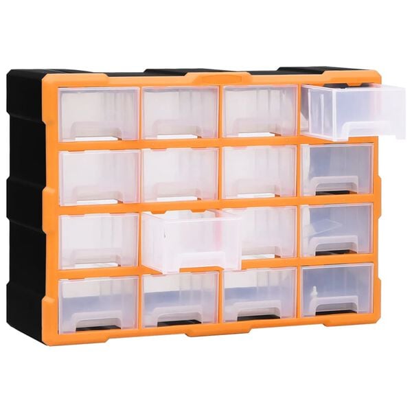 vidaXL Multi-drawer Organizer with 16 Middle Drawers 20.5"x6.3"x14.6"