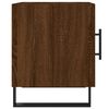 vidaXL Bedside Cabinet Set of 2 Brown Oak Engineered wood, Iron