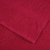 vidaXL Sauna Towel Set of 4 Red 100% Cotton 31.5 x 78.7 in Sauna Towel
