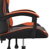 vidaXL Gaming Chair Black and Orange Faux Leather