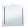 vidaXL Bathroom Mirror Silver Glass 39.4x23.6 in Wall Mounting
