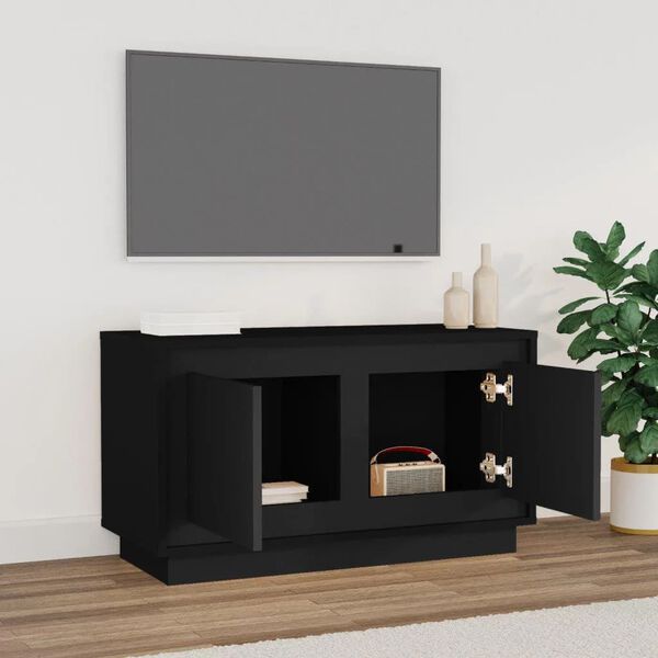 vidaXL TV Cabinet Black Engineered wood Standard TV Cabinet