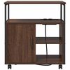 vidaXL Office Cabinet with Charging Station Brown oak 61 x 46 x 67 cm