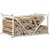 vidaXL Firewood Rack White 27.6x16.9x13.6" Cold-rolled steel