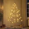 vidaXL Wooden Christmas Tree with Stand Natural 82.7" Solid pine wood