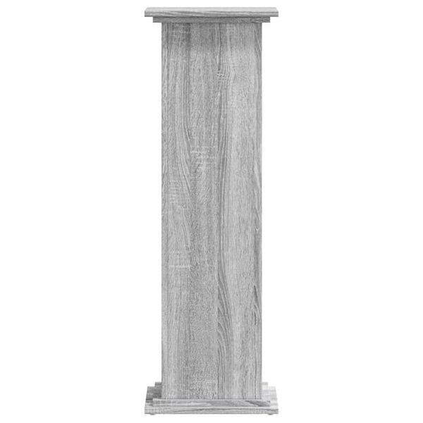 vidaXL Plant Stand Grey sonoma Engineered wood Tall Decorative Inlays