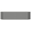 vidaXL Garden Raised Bed Grey Powder-coated steel 59.8 x 15.7 x 14.2 in