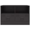 vidaXL TV Cabinet Black Cold-rolled steel Medium TV Cabinet