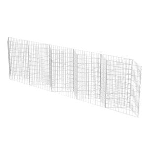 vidaXL Gabion Basket Galvanized Steel 118.1"x11.8"x39.4"