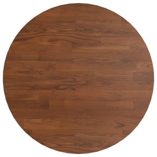 vidaXL Table Top Dark Brown Solid Oak Wood 15.7in x 0.6in Table Top