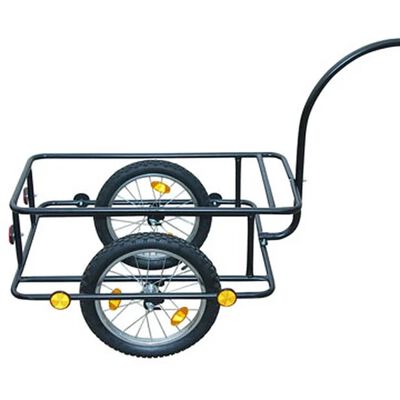 vidaXL Bike Trailer with Plastic Cart 23 Gal