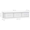 vidaXL Drawer Shelf High gloss white Engineered wood Medium
