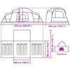 vidaXL Family Tent with Porch Dome 9-Person Grey and Orange Waterproof