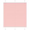 vidaXL Pleated Blind Pink 100% Polyester 45.3 x 59.1 in