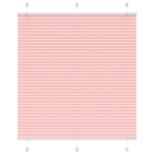 vidaXL Pleated Blind Pink 100% Polyester 45.3 x 59.1 in