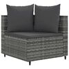 vidaXL Patio Sofa Set Set of 3 Grey, Anthracite