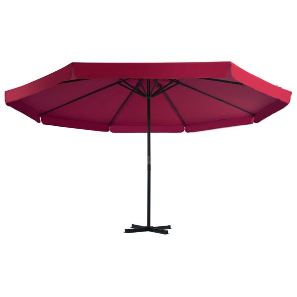 vidaXL Garden Parasol Red Aluminum, Steel, Plastic Large