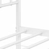vidaXL Bed Frame White Powder-Coated Steel Small Double Durable