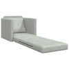vidaXL Sofa Bed Light Grey 29.13 x 30.31 x 31.89 in Velvet