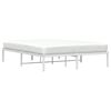 vidaXL Metal Bed Frame without Mattress White 59.1"x78.7"