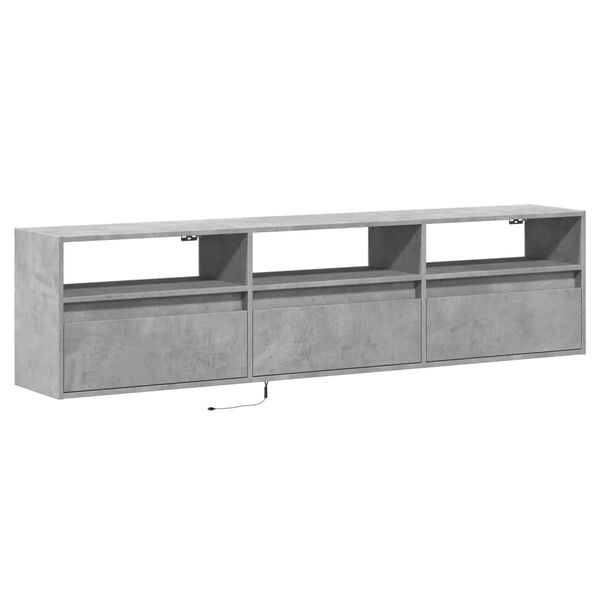 vidaXL TV Wall Cabinet Concrete Grey Engineered Wood Large