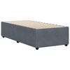 vidaXL Bed Frame Dark Grey Polyester Velvet, Plywood, Engineered Wood Twin