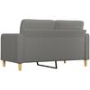 vidaXL 2-Seater Sofa Dark Gray 55.1" Fabric