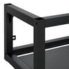 vidaXL Bathroom Washbasin Frame Black Powder-coated iron Medium
