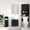 vidaXL Bathroom Sink Cabinet Black Oak 22.83 x 12.99 x 23.62 in