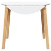 vidaXL Dining Table Natural Solid Wood Rubber