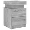 vidaXL Bedside Cabinet Set of 2 Grey Sonoma Engineered wood Medium