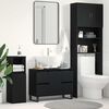 vidaXL Bathroom Cabinet with Drawer Black Oak 31.50 x 12.99 x 23.62 in