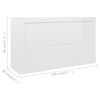 vidaXL Sideboard High gloss white Engineered wood Medium Sideboard