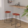 vidaXL Bar Stool Set of 2 Natural Mango Wood Solid Mango Wood Standard