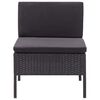 vidaXL Garden Lounge Set Black PE (polyethylene) rattan Medium Modular