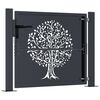 vidaXL Garden Gate Anthracite 39.4x29.5" Steel Tree Design