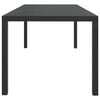 vidaXL Garden Dining Table Black Aluminum and WPC