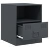 vidaXL Bedside Cabinet Set of 2 Anthracite Cold-rolled steel