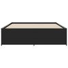vidaXL Bed Frame Black Engineered Wood and Metal King Durable