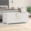 vidaXL Storage Box White Solid pinewood Large Storage Box Rectangular