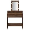 vidaXL Dressing Table Brown 79 x 41 x 140 cm Engineered wood