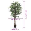 vidaXL Artificial Maple Tree Green Textile fiber, Wood, Plastic Large