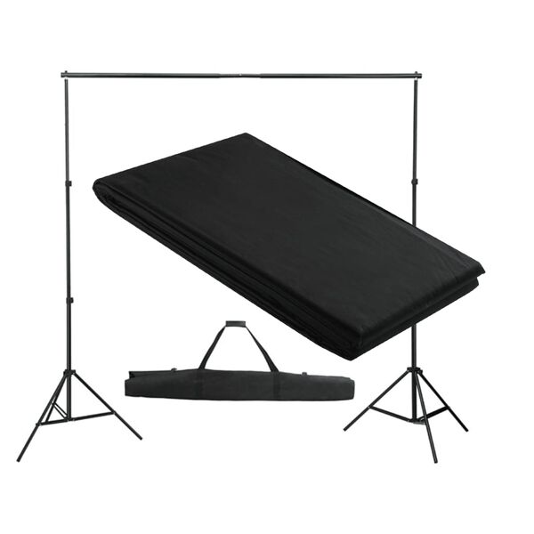 vidaXL Backdrop Support System 10 x 10 ft Black