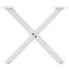 vidaXL Coffee Table Leg Set of 2 White Powder-coated steel Standard