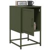 vidaXL Bedside Cabinet Set of 2 Olive Green Steel Medium