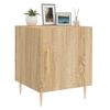 vidaXL Bedside Cabinet Set of 2 Sonoma oak Engineered wood, iron