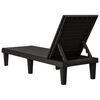 vidaXL Sun Lounger Black Polypropylene Standard Adjustable Armrests