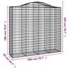 vidaXL Gabion Basket Set of 6 Silver Galvanized iron Large Durable